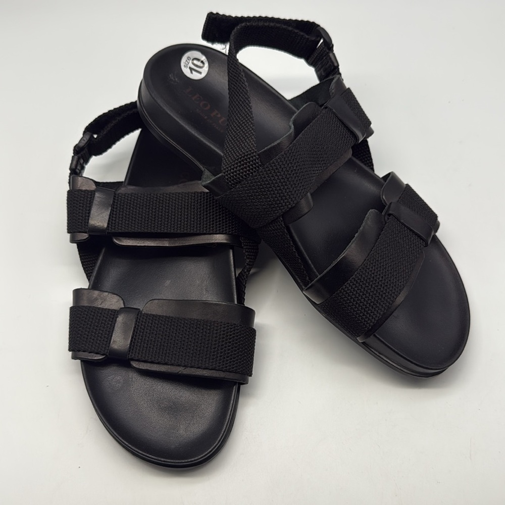 LEO PUCCI Black Sandals.